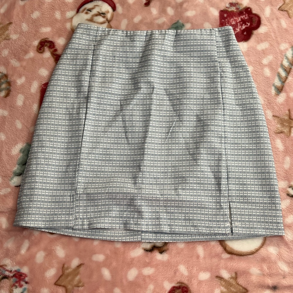 Light blue A-line skirt